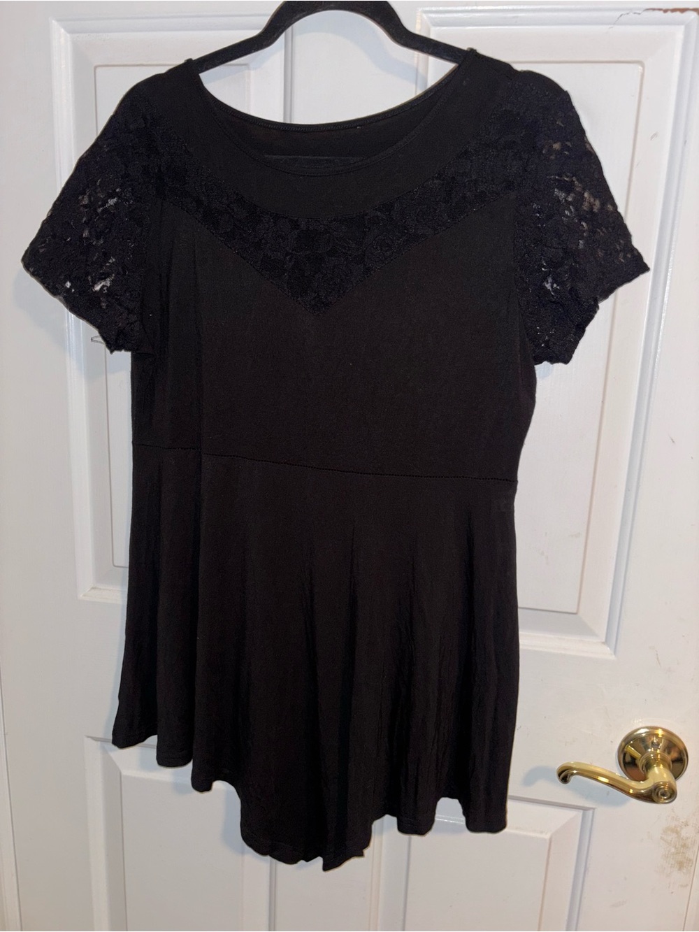 Unbranded Black Flowy T-Shirt